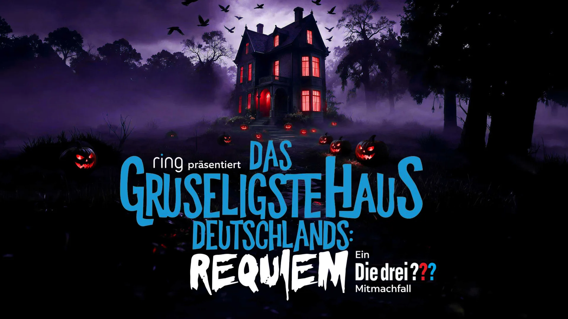 Keyvisual Das gruseligste Haus Deutschlands: Requiem – ein Die drei ??? Mitmachfall von ring