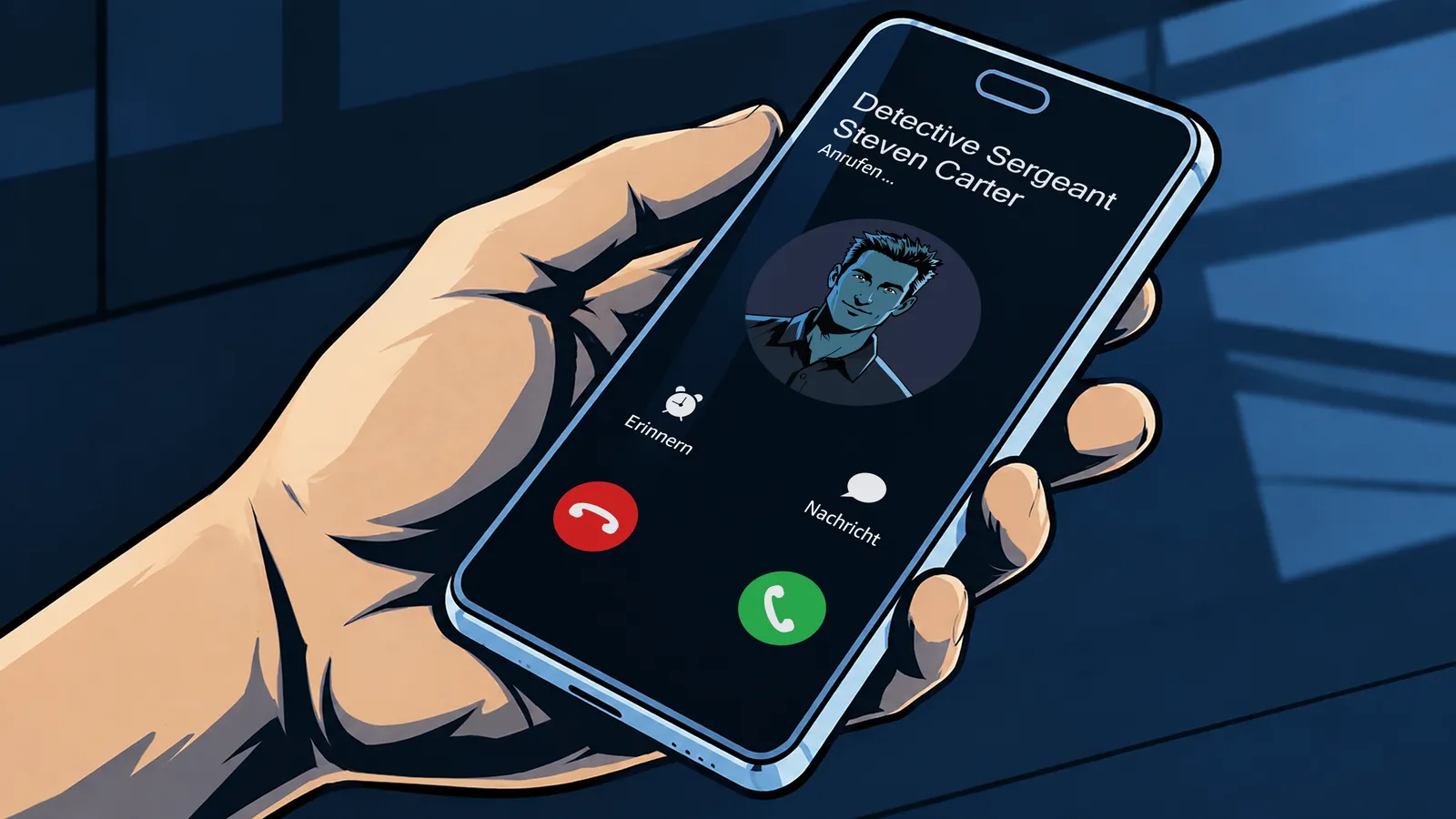 die-drei-fragezeichen-maskottchen-anruf-detective-carter „Anruf von Detective Sergeant Carter im Die drei ??? Online Escape Game“